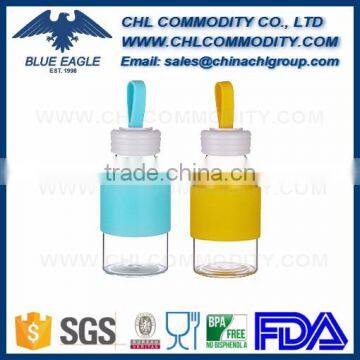 Factory direct glass water bottle with plastic lid