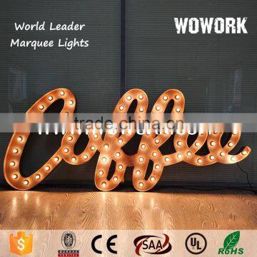 Shop Front Vintage Metal Lighting LED Letters Waterproof and Long Working Life photo-5