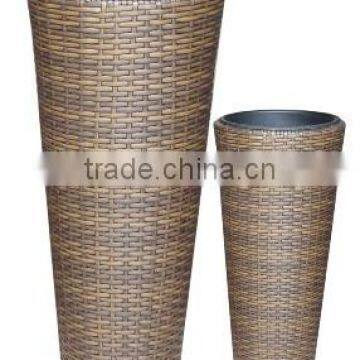 Outdoor Rattan Wicker Garden Flower Pots photo-2