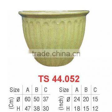 Vietnam avocado green outdoor ceramic flower pots