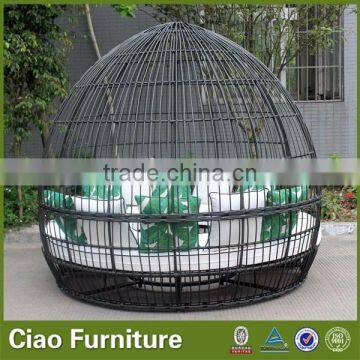 Outdoor Wicker Furniture Leisure Outdoor Sun Bed With Canopy photo-2