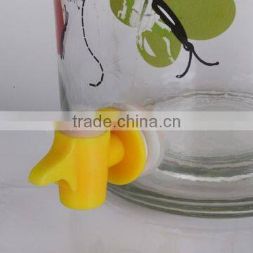 Home Storage Wholesale Mini Glass Bottle Pump Dispenser Soft Drink Dispenser