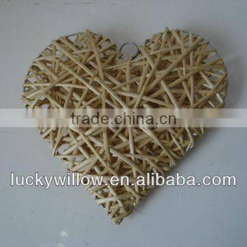 Cheap Hand Made Wicker Heart Decorations With Ribbon photo-2
