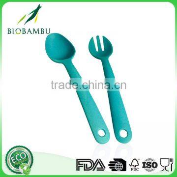 Customized No pollution Non-toxic bamboo fiber spoon and fork