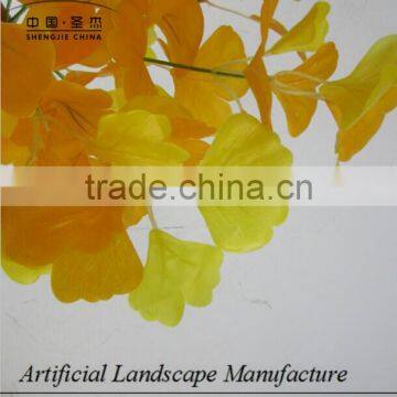 Artificial Gingko Leaves With Beautiful Yellow Color for Indoor Decoration photo-5