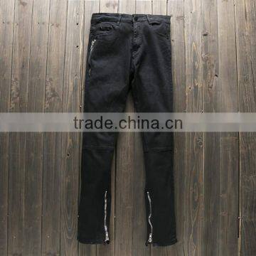 2017 Summer New Locomotive Jeans Elastic Skinny Pants With Side Zip photo-2