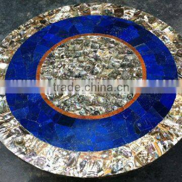 Lapiz Lazuli & Mother Of Pearl Table Top