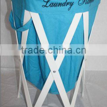 Fashion Blue Canvas Washing Laundry Storage Basket