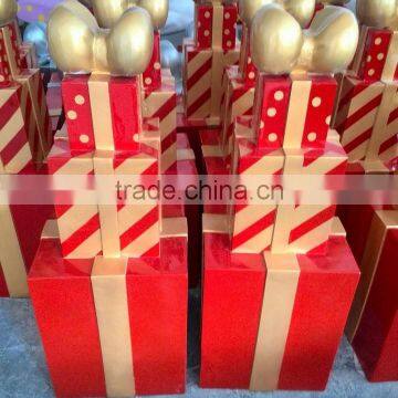 Outdoor FRP Christmas Gift Box Stack photo-5