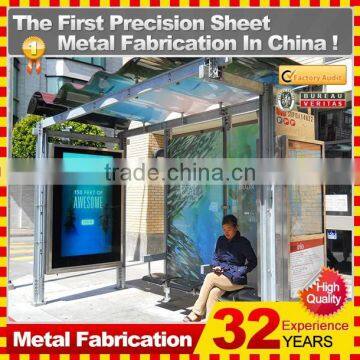 Outdoor Furniture Galvanized Steel Bus Stop Design With Different Option photo-3