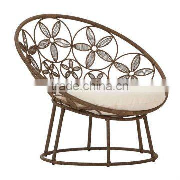 Alumimum frame Synthetic Rattan LOTUS CASUAL ROUND CHAIR