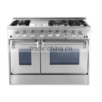 Heavy Duty Stainless Steel 48" Professional Gas Range CSA Certified Freestanding 6 Burner + Grill on Top(BG10-M516) photo-2