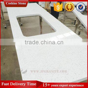 Jianfa artificial sparkle crystal white quartz stone