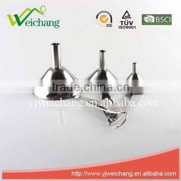 WCTS056 Set of 3 Kitchenware Tool Oil Filling Funnel Stainless Steel Funnel Easy Tools High Quality photo-2