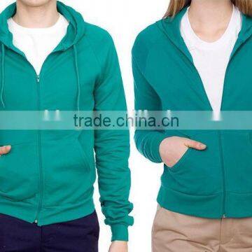 couples blue color 100% cotton hoodie