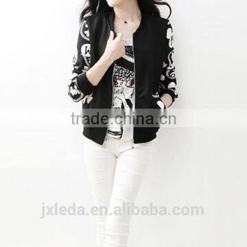 2016designs Custom Girl's Slim Fit Baseball Jacket photo-4