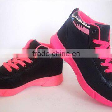 2017 Black PU Upper Pink Outsole New Model Shoes Women photo-2