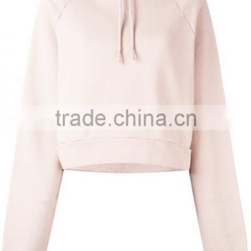 2017 Top Quality Fashion Oversized Hoodie Ladies Sexy Crop Top Women Raglan Long Sleeve Blank Pullover Hoodie Plain OEM