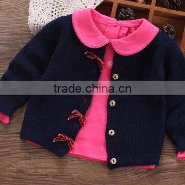 Crewneck Button-down Long Sleeve New Born Baby Cardigan Sweater photo-2