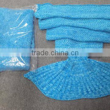 Adutls Ladies Kids Fish Scale Oyster Seamaid Mermaid Knitted Blanket photo-6