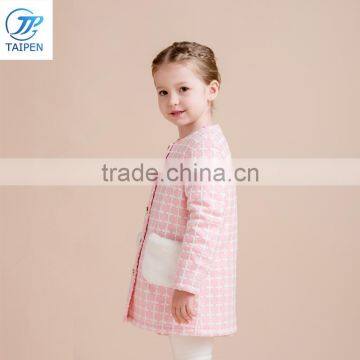 Girls Jacquard Winter Outwear Kids' Tweed Quilted Coat Designs For Girl photo-3