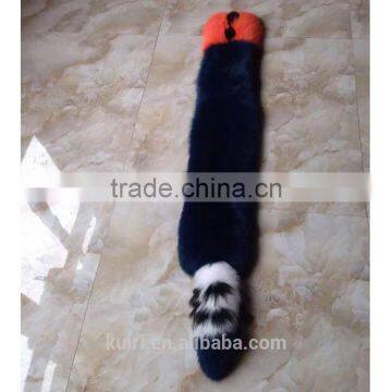 Long Luxurious Luxury Real Hair the Whole Skin Fight Color Fox Fur Scarf Collar Winter New Wild Thick Fur Fox Fur Tail Shawl photo-3
