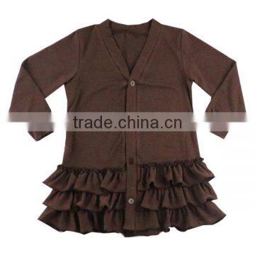 Coffee long sleeve ruffle top shirts baby winter jackets wears boy removing clothes of girl image coaches jackets wholesale