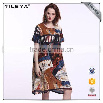 ODM Services Women Dress Women Casual,print Dress,short Sleeve Dress photo-4