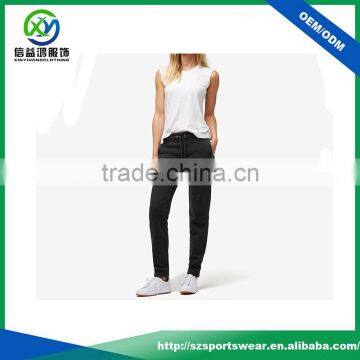 Latest Design Custom Made Black Color Women Elastic Waist Band Jogger Pants, Gym Pants Fitness photo-4