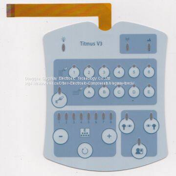 Screen Printing Resistant Overlay Control Keypads Membrane Switch