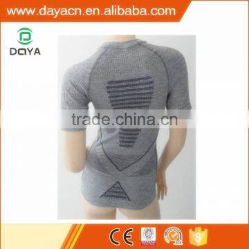 Women's Fashion Dri-fit T-shirt Seamless Jacquard Hit Color Fitness T-shirt photo-4