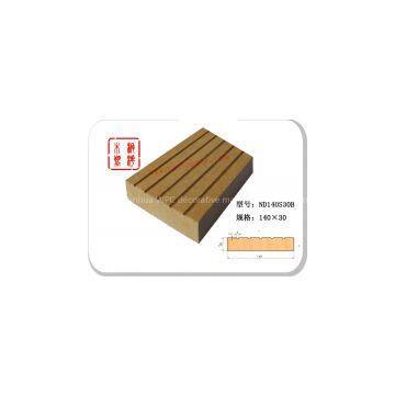 nanhua waterproof  fireproof wpc   solid wood deckingl PE material round hole112X32