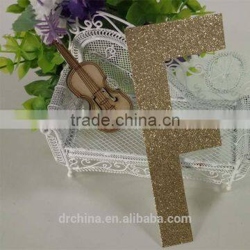 1000pcs gold glitter paper number-F Decor Festive Birthday Party New Year,Christmas ,Cake,Crafts