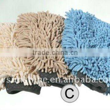 Microfiber chenille car wash glove