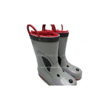 Kids Winter Warm Fleece Lining Rubber Rain Boots