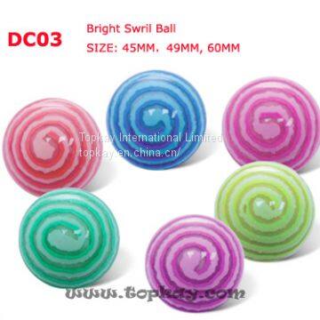 Bright swirl bouncy ball