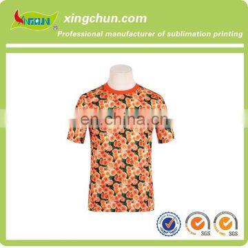 2015 Flower series reserved 100% polyester wholesale Customize heat transfer printing t-shirts