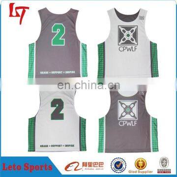 reversible training shirt lacrosse jersey men's singlet wholesale