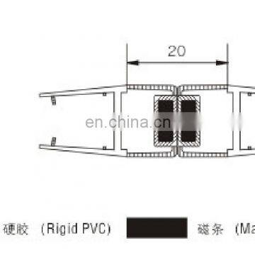 PVC Magnetic Shower Door Seal Strip for 180 Degree Glass Doors photo-2