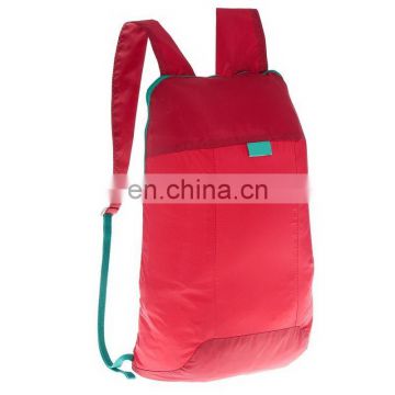 Fast delivery eco-friendly portable red color shoulder backpack for outdoor sports