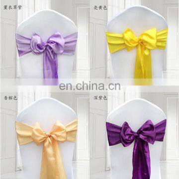 Hot Style Wedding Reception Decoration Bow Chair Sashes Satin photo-6