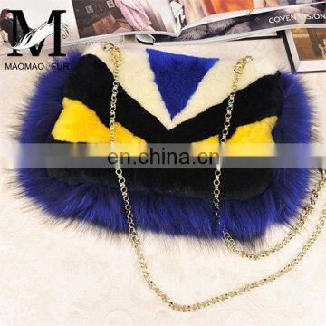 2016 Top Fashion and Luxury Real Sheep Skin Fur Bag / Lady Monster Fur Bag