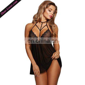 New Black Harness Babydoll