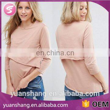 wholesale maternity nursing top breastfeeding with double layer