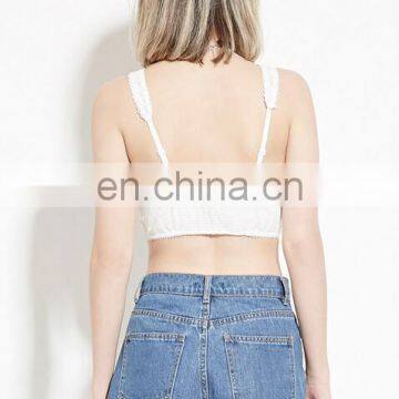 Ladies Floral Mesh Crop Top Plain photo-3