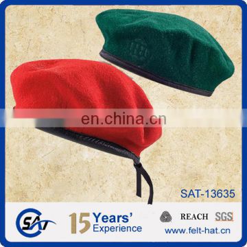 Military beret hat, wool