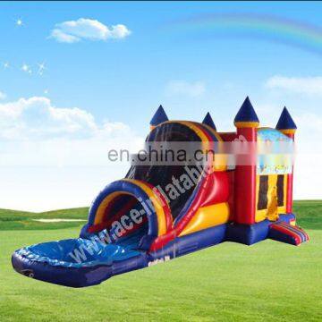 2017 HOT new product Modular 2 Piece Wet/Dry inflatable castle combo