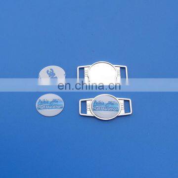 Offset Printing Half Marathon Printing Metal Shoelace Charm