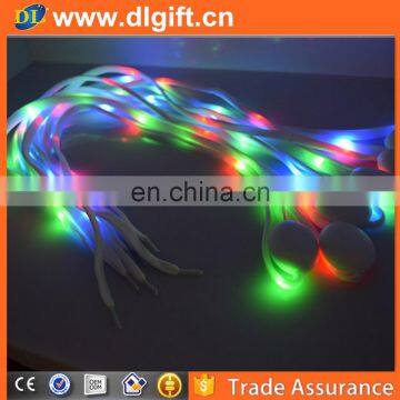 Glow In Dark RGB Light Up Flashing Shoelace, LED Shoe Lace, Nylon Light Shoelace
