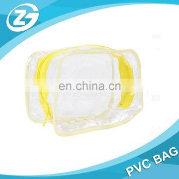 Wholesale Promotional Transparent Zipper PVC Makeup Pouch Toiletry Bag